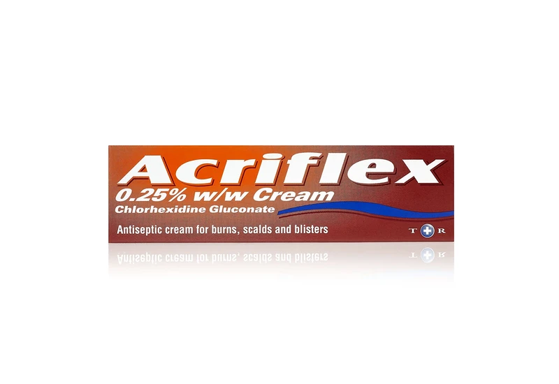 Acriflex Antiseptic Burns Cream, Effective Relief from Minor Burns and Scalds, Scratches, Cuts, Abrasions, Sunburn Blisters and Infected Cracked Skin, Non-Sticky, 1 x 30g