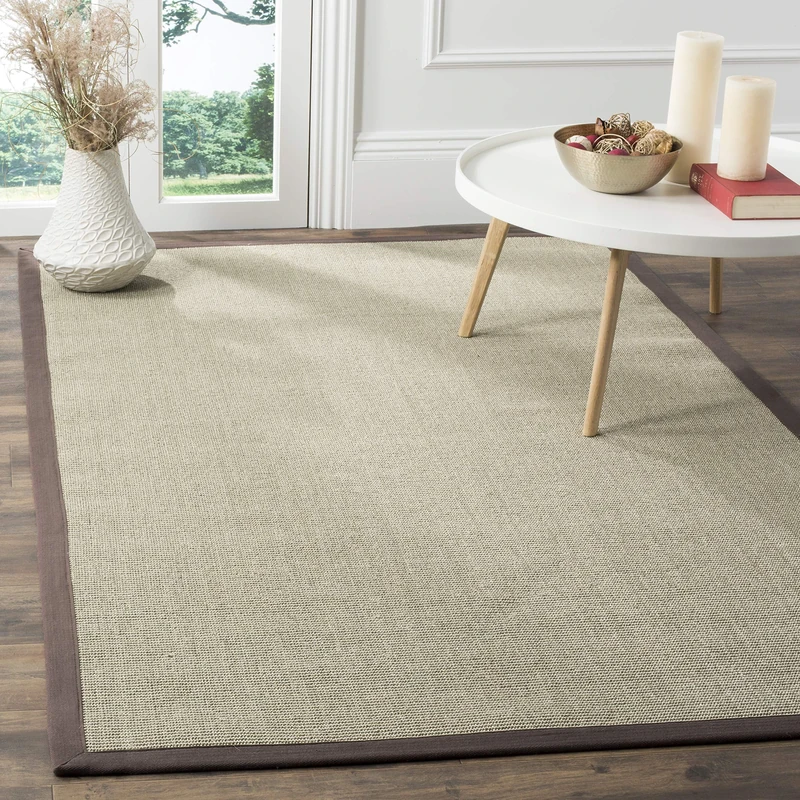 Safavieh Natural Fiber Indoor Woven Rectangle Area Rug, Natural Fiber Collection, NF441, in Taupe / Light Brown, 91 X 152 cm for Living Room, Bedroom or Any Indoor Space