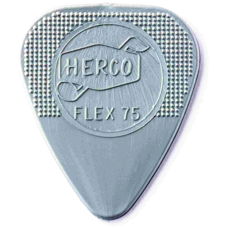 Herco® HE211 Flex 75 Nylon Flat Picks, Silver, Heavy, 100/Bag