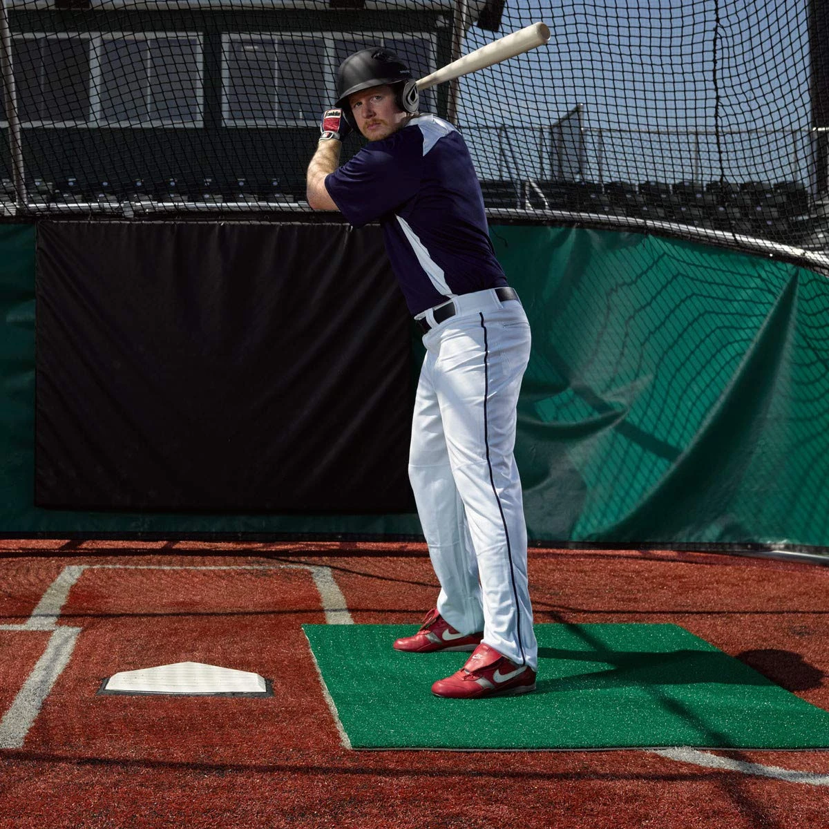 3' x 7' Green Stance Batting Mat Pro