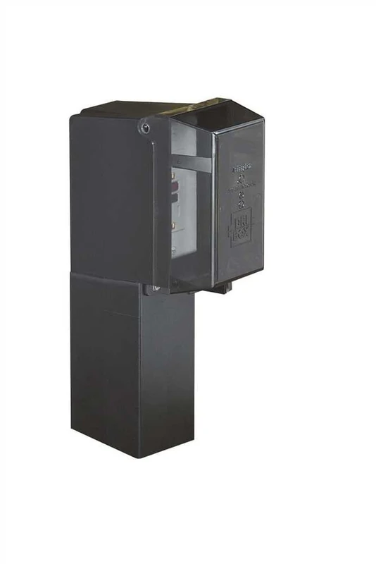 Arlington GPD19B-1 Gard-N-Post Outdoor Landscape Lighting Garden Post with Outlet Cover, 19-Inch, Black by Arlington Industries