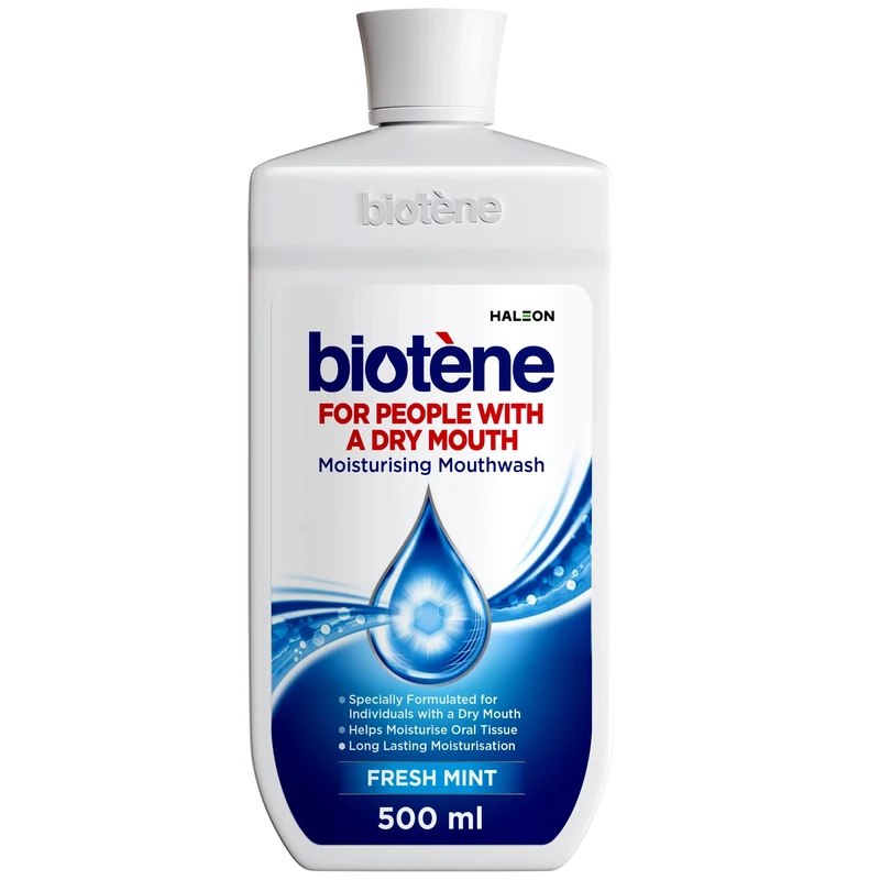 Biotène Dry Mouth Mouthwash, Moisturising & Alcohol Free Oral Wash, for Dry Mouth Relief, 500ml