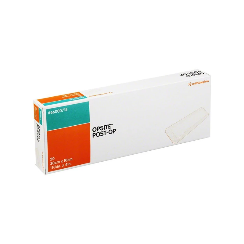Opsite Post-Op Dressing: 10x30cm Vapour-Permeable Adhesive Film Dressing - Pack of 20