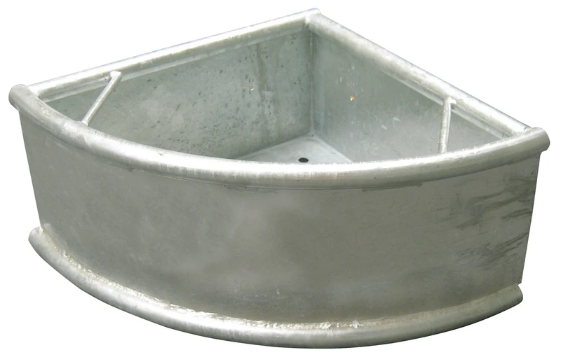 Kerbl 32482 Triangular Trough, Heavy Design, Hot-Dip Galvanised, Pack of 1 - Image 1