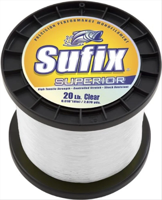 Sufix Superior 1-Pound Spool Size Fishing Line (Clear, 100-Pound)