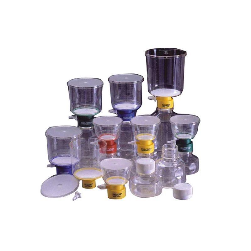 Nalgene MF75 Series Polystyrene Lab Filter Unit, Blue Collar,, 0.45 Micron, 50mm Membrane Diameter, 250mL Capacity (Case of 12)