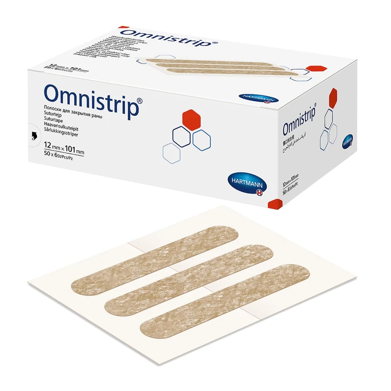 Hartmann Omnistrip 59304 Plaster for Atraumatic Closing of Small Wounds and Surgical Incisions, 12 x 101 mm
