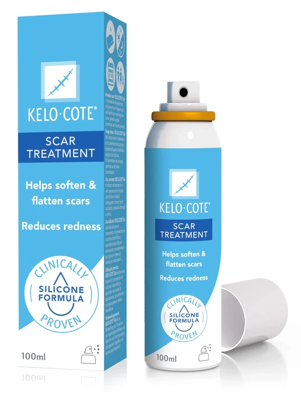 KELO-COTE Scar Spray 100ml – Silicone Scar Treatment - Clinically Proven to Reduce Raised Scars - Ideal for Surgical, Burn, and Keloid Scars - Old & New Scars