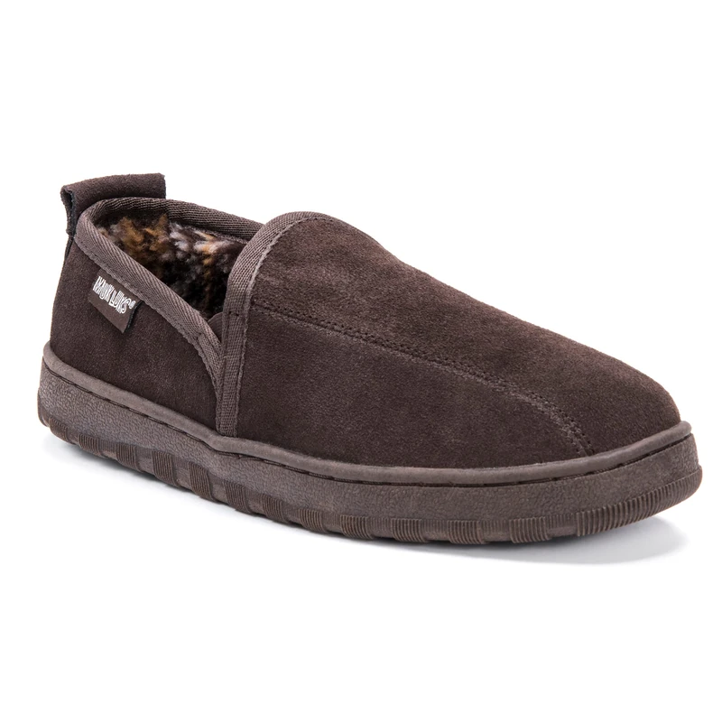 MUK LUKS Men's Eric Slipper, Chocolate, 8 UK