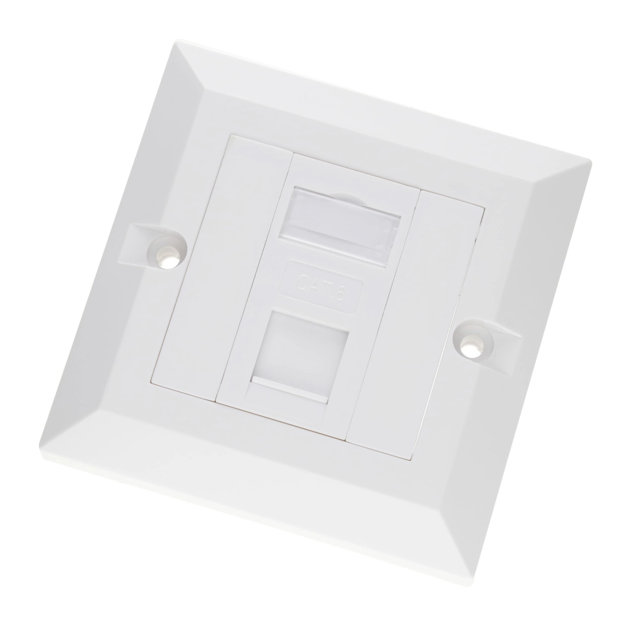 kenable RJ45 Face Plate Wall Sockets Cat6 Single 1 Port with Keystones Jacks