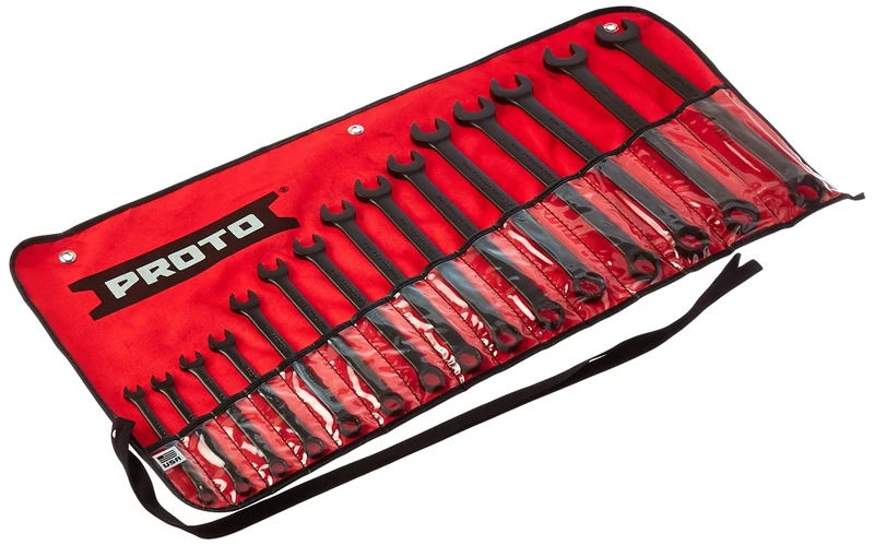Proto - 15Piece Black Oxide Metric Combination ASD Wrench Set - 12 Pt. (J1200F-MBASD)