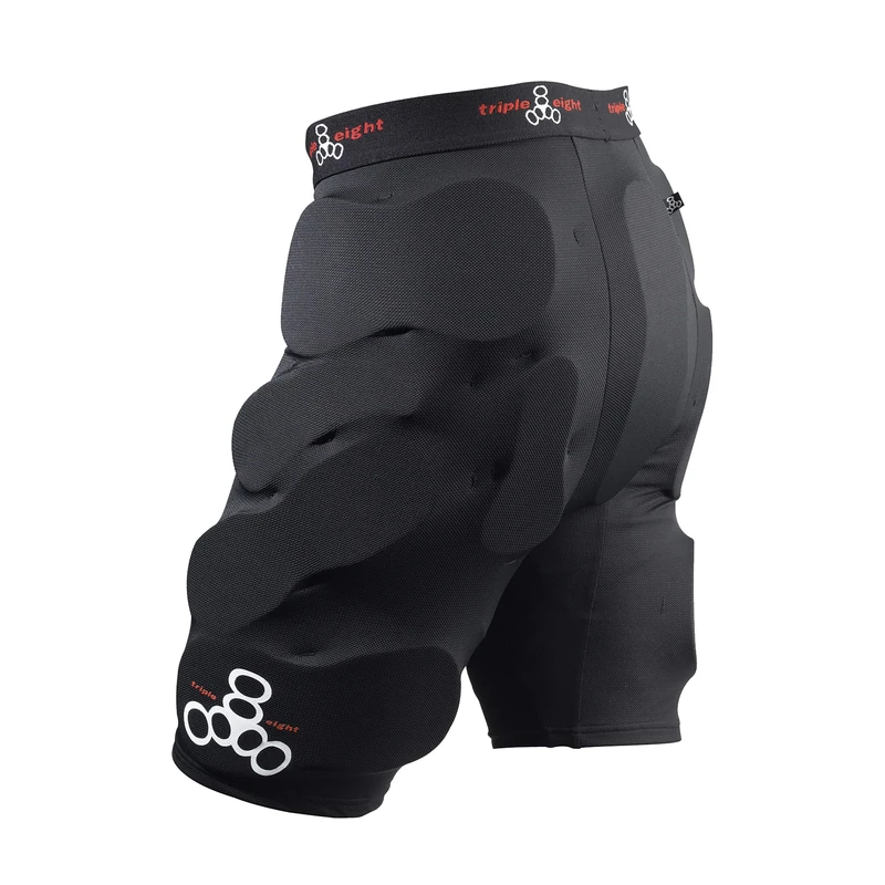 Triple Eight Unisex Bumsaver Skateboarding Shorts, Black, L UK - Image 1