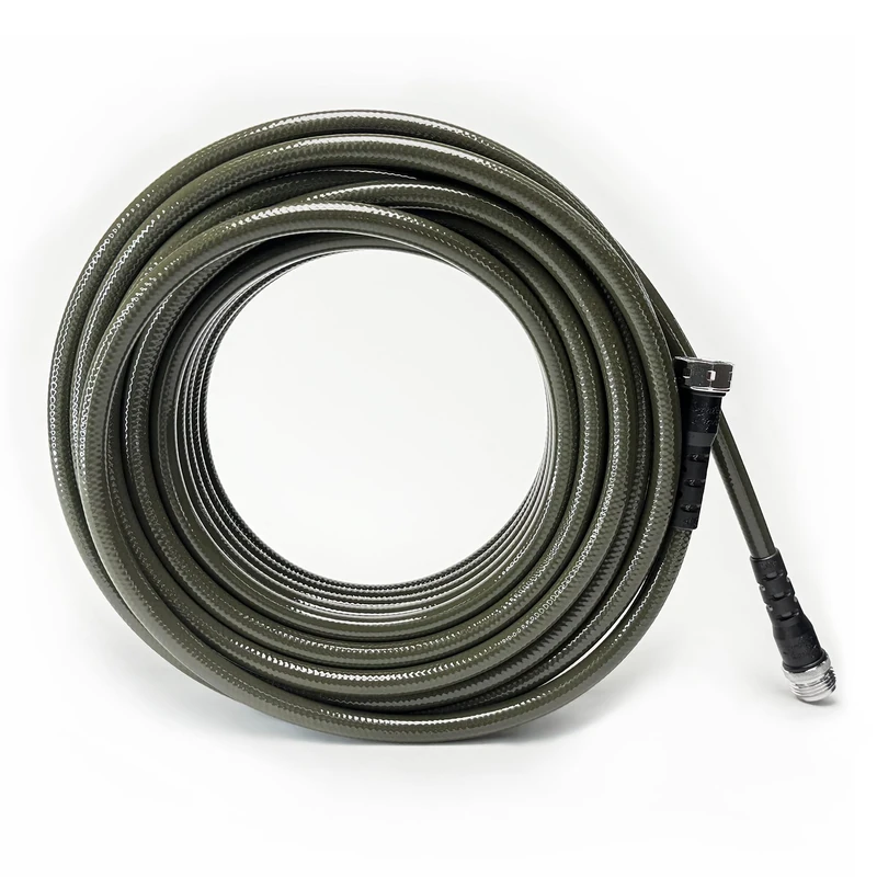Water Right 400 Series Polyurethane Slim & Light Drinking Water Safe Garden Hose, 25-Foot x 7/16-Inch, Brass Fittings, Olive Green, USA Made