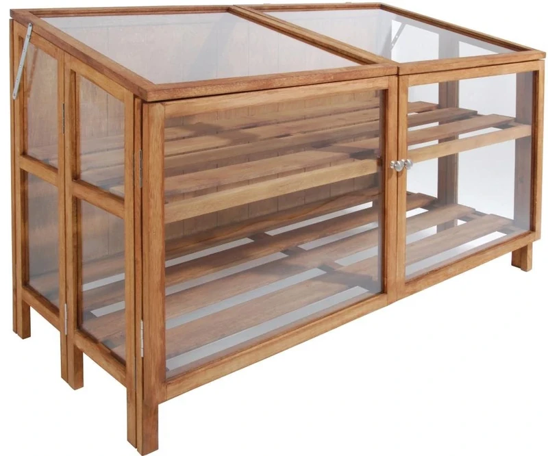 Esschert Design GT33 80 x 119 x 60cm Wood/ Glass Greenhouse- Brown