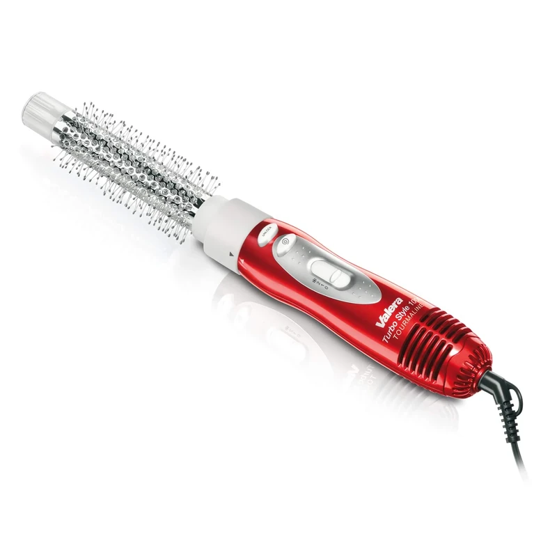 Valera Turbo Style 1000 Tourmaline 603.01B hot air styler, with two brushes and a hair dryer nozzle, 1000 watts, color red