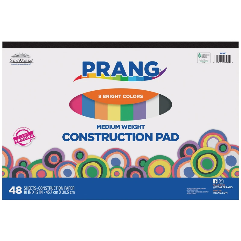 Pacon 18kg Construction Paper Pack, Assorted Colours & Sizes, Educational Tools, School Displays, For Classrooms & Home Schooling - Image 1
