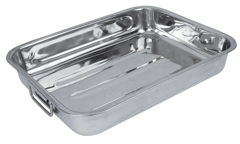 Crealys Stainless Steel Baking Dish, Silver