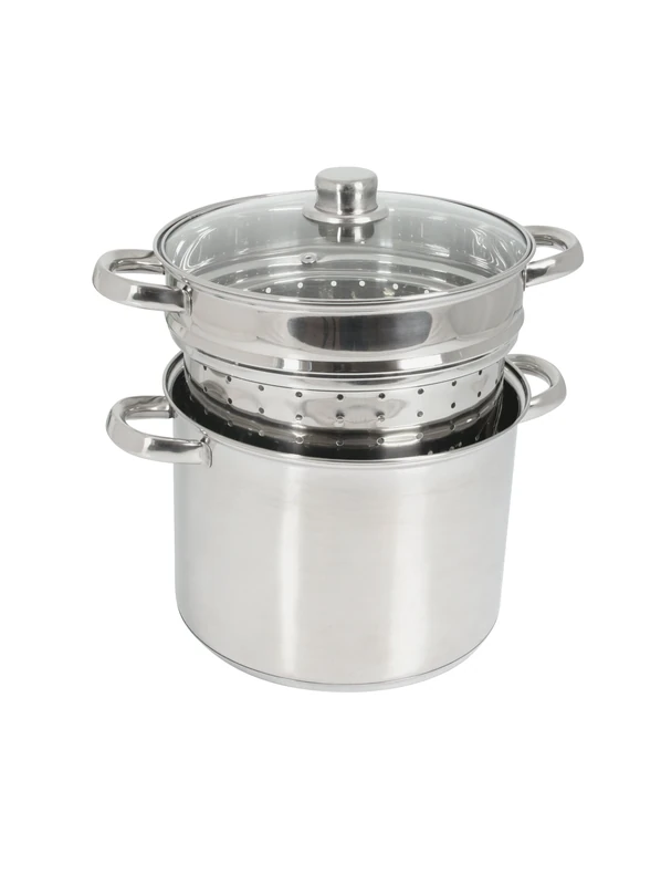 Crealys 504626 Pasta Cooker with Glass Lid 8 L Diameter 24 cm