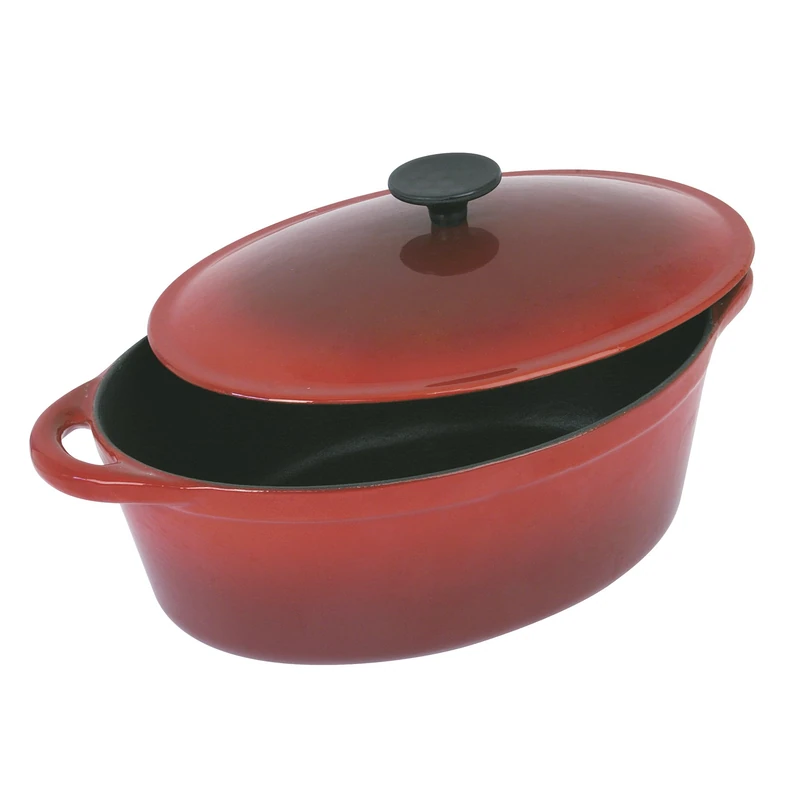 Crealys Tradifonte 501807 Casserole Pot Oval 4 l Fiery Red
