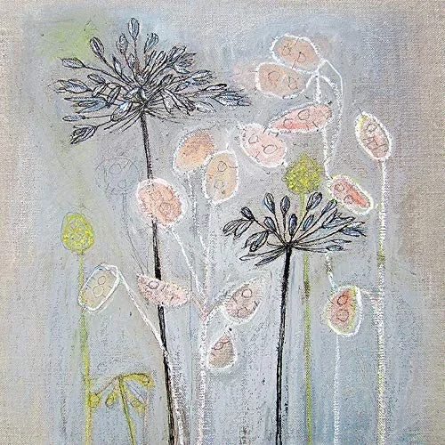 The Art Group "Agapanthus Shyama Ruffell Canvas Print, Multi-Colour, 85 x 85 x 1.3 cm