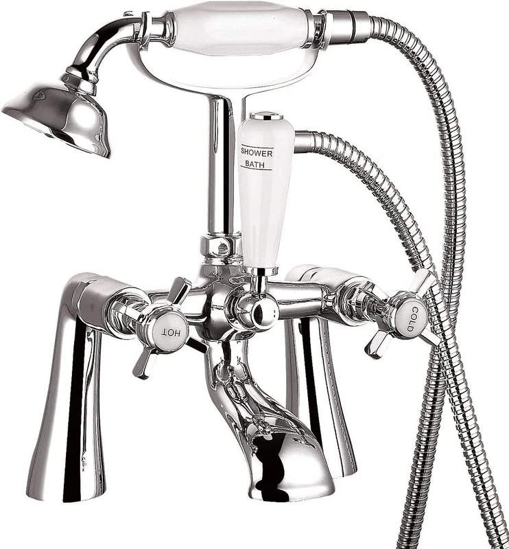 VeeBath Regency Traditional Bath Shower Mixer with Kit - Chrome