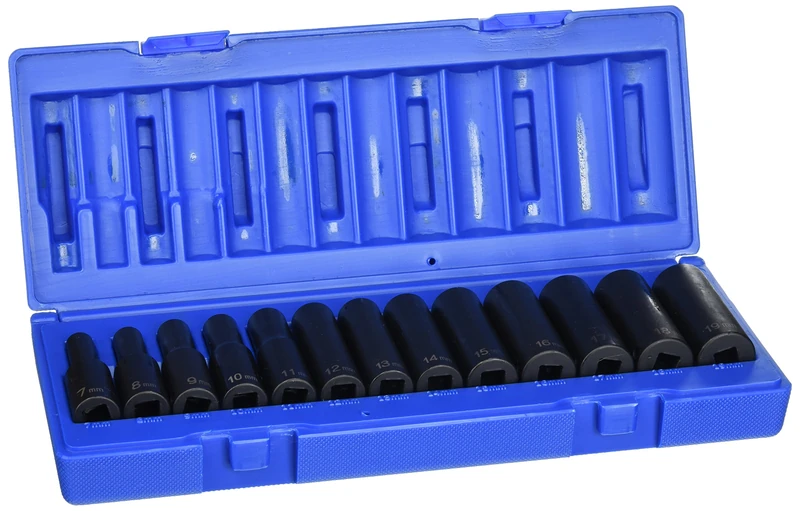 Grey Pneumatic (1203MD 3/8" Drive 13-Piece 12-Point Deep Metric Socket Set