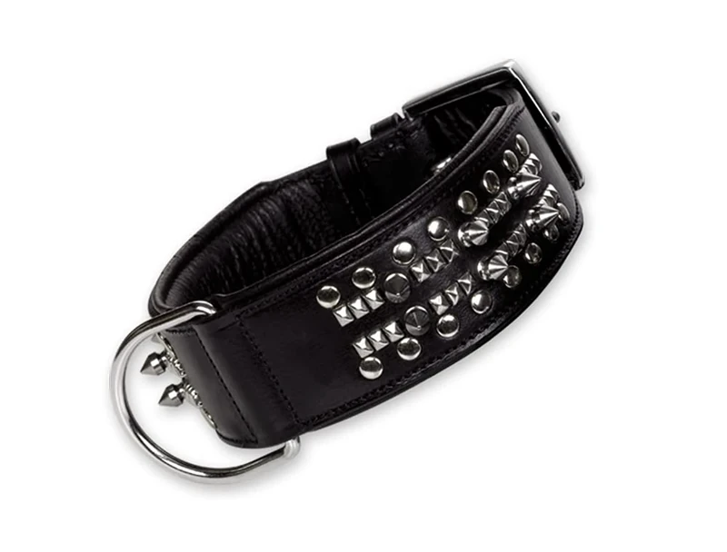 Nobby Leather Collar Delgado, 65 cm/ 50 mm, Black