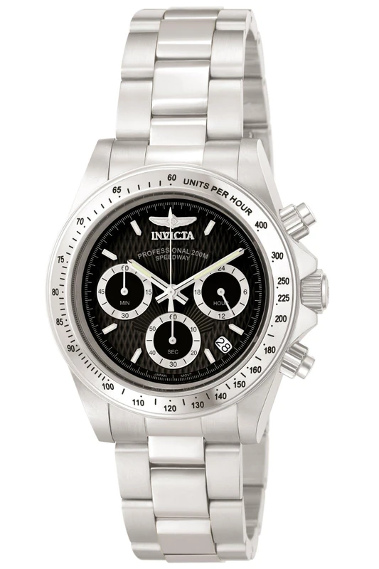 Invicta Speedway 9223 Men's Watch - Waterproof - Analogue - Quartz Movement - stainless steel with black dial - 39mm