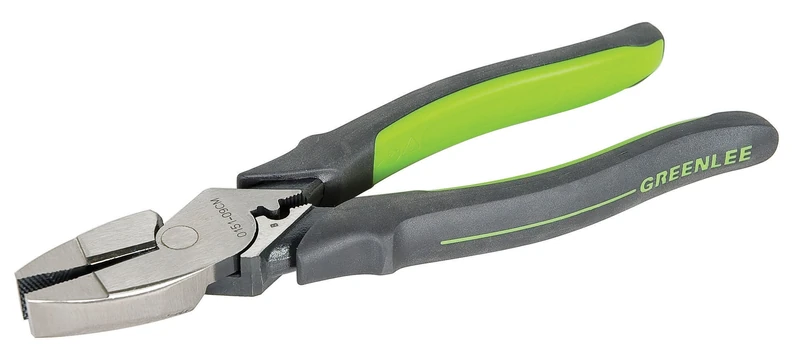 Greenlee 0151-09CM Side Cut Pliers with Crimper, High Leverage, Molded Grip, 9"