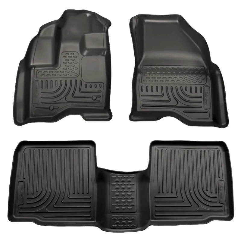 Husky Liners Fits 2009-16 Lincoln MKS Weatherbeater Front & 2nd Seat Floor Mats,Black,98731