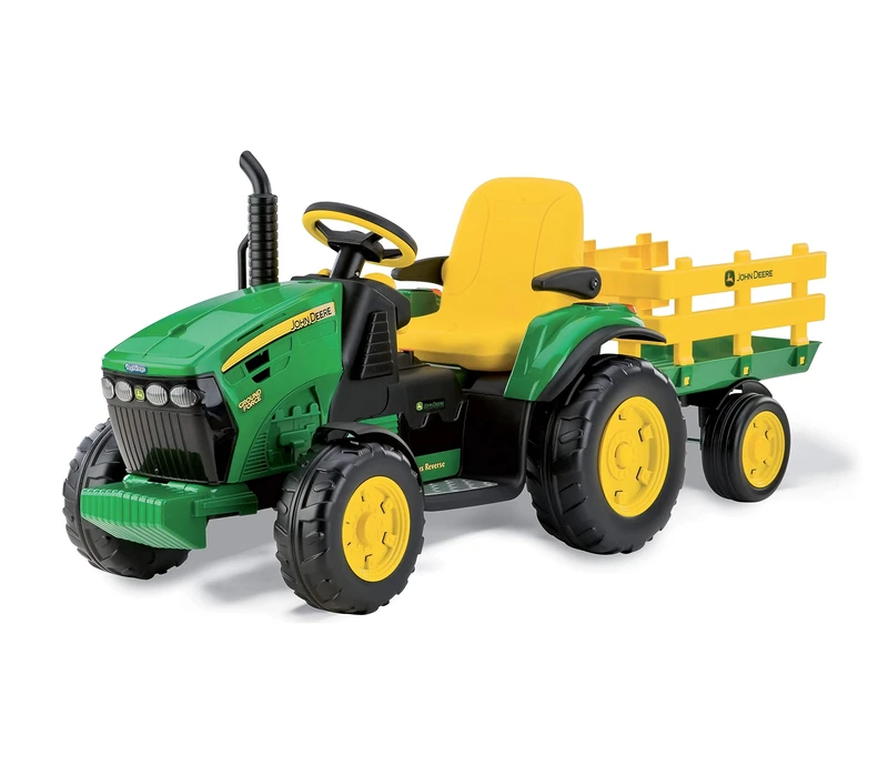 Peg Perego John Deere Ground Force incl. trailer 12 V IGOR0047, green and yellow