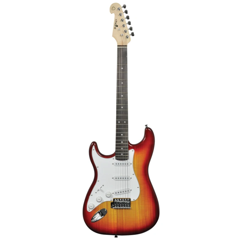 Chord | CAL63 Electric Guitar | Left Handed | Cherry Burst, Dimensions: 330 x 995 x 60mm
