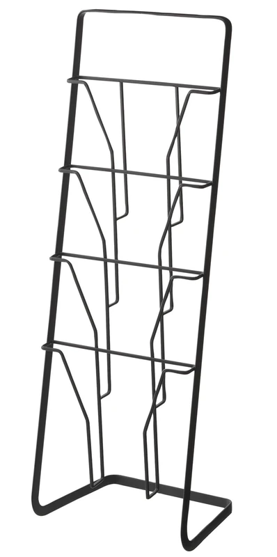 Yamazaki TOWER MAGAZINE RACK 4POCKET BK