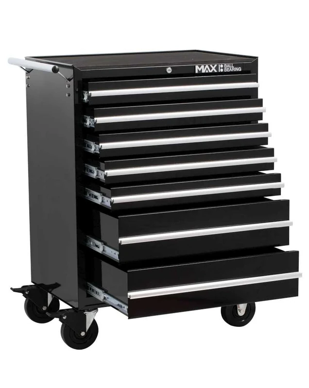 Hilka PMT111 Professional 7 Drawer Rollaway Cabinet, h955, w685, d465cm, Black