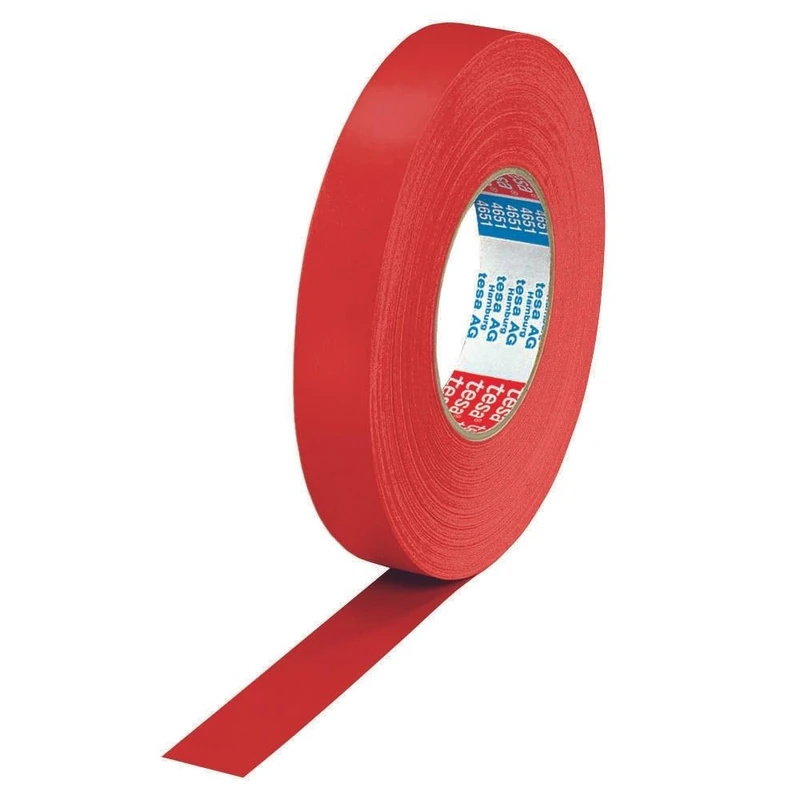 Tesa 04651-00525-00 "Premium Cloth Tape, Red, 50 m x 25 mm