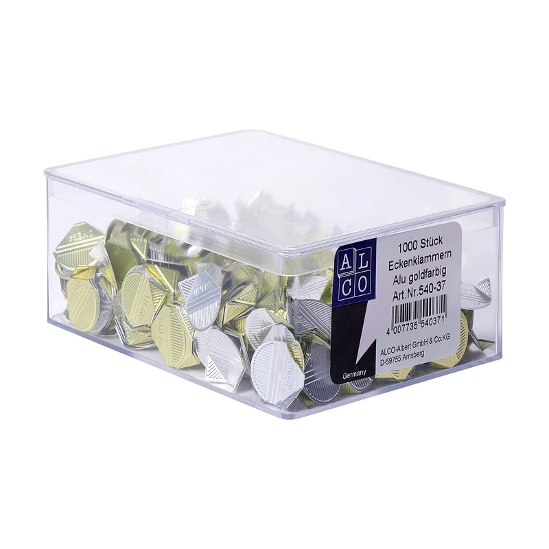 ALCO-Albert 540-37 - Hoekklemmen van aluminium, 1000 stuks, goud gelakt
