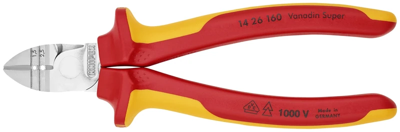 Diagonal Cut Pliers w/Stripper-1000V Insulated