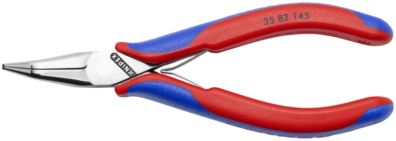 KNIPEX Tools - Electronics Pliers, Half Round Tips, 45 Degree Angled, Multi-Component (3582145)