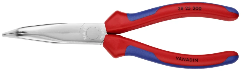 Knipex 3825200 Angled Long Nose Pliers Without Cutter, Comfort Grip, 8 Inch