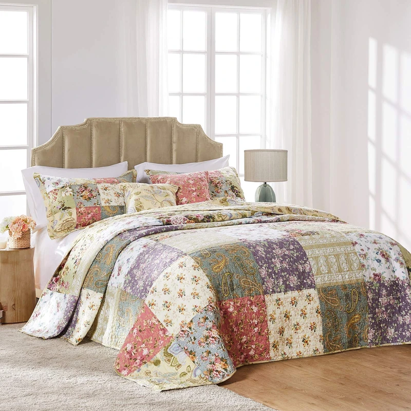 Greenland Home Bedspread Set, 100% Cotton, Multicolor, Twin/Twin XL