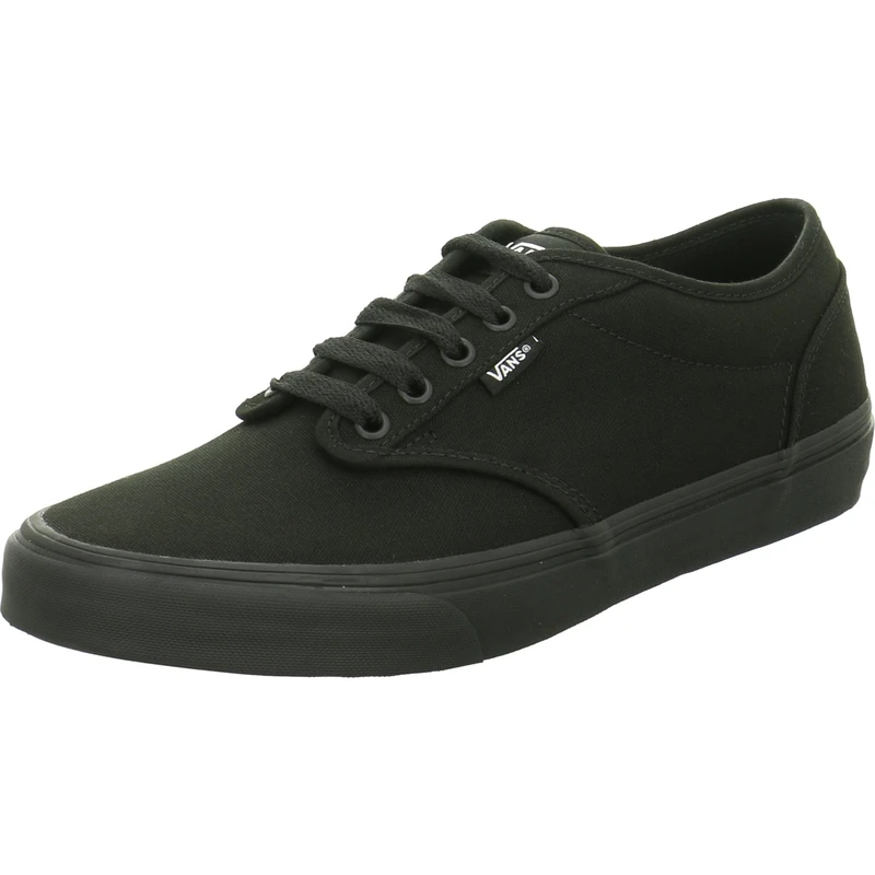 Vans Mens Size 7.5, Atwood Sneaker Triple Black Canvas Lace Up Shoes, Low Top Men's Trainers, Lightweight Old Skool Sneakers Skate Shoes (7.5 UK)