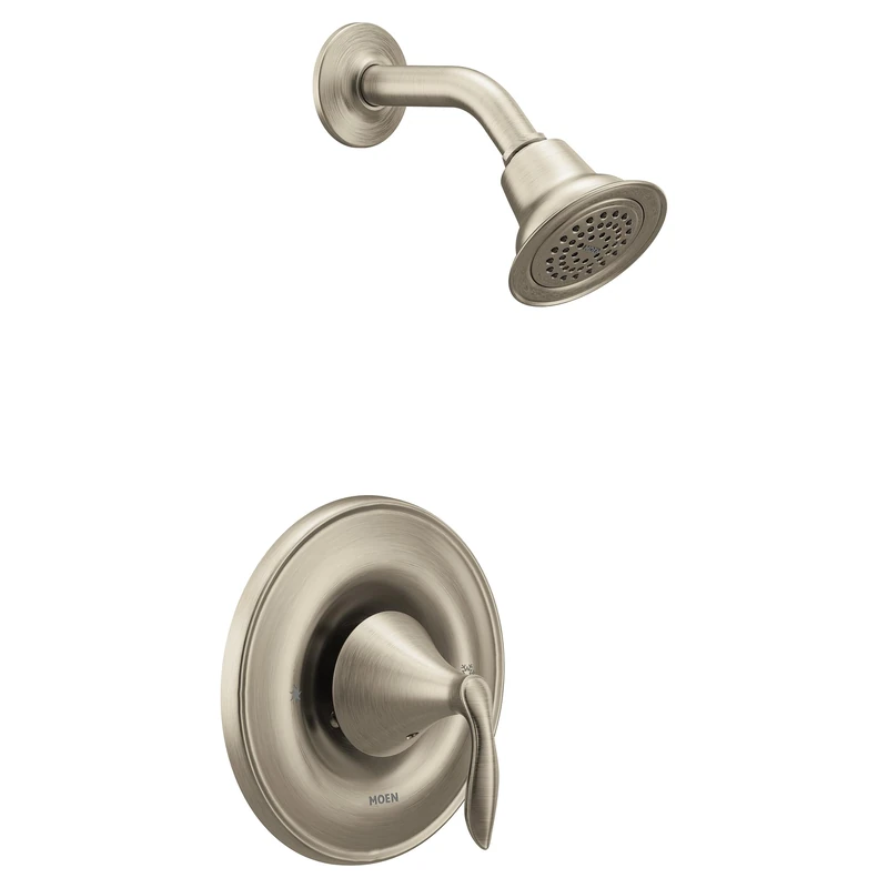 Moen T2132EPBN Eva Collection One Handle Posi-Temp Eco-Performance Shower Trim Kit Valve Required, Brushed Nickel, 5