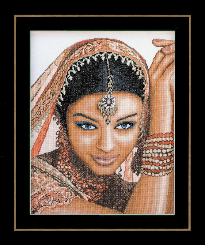 Lanarte Cross Stitch Kit, Cotton, Multicoloured, 39 x 49 x 0.3 cm