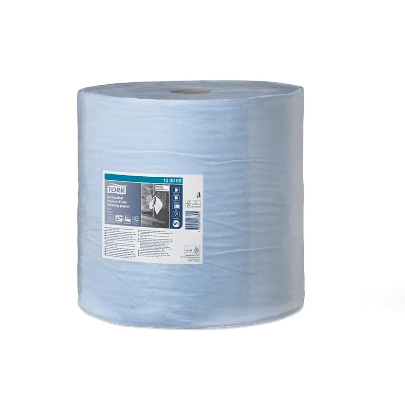 Tork Industrial Heavy-Duty Wiping Paper Blue W1, High Absorbency, 1 x 750 sheets, 130080