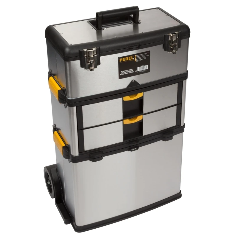 Perel OTBA4 570 x 354 x 830 mm Stainless Steel Roller Tool Box