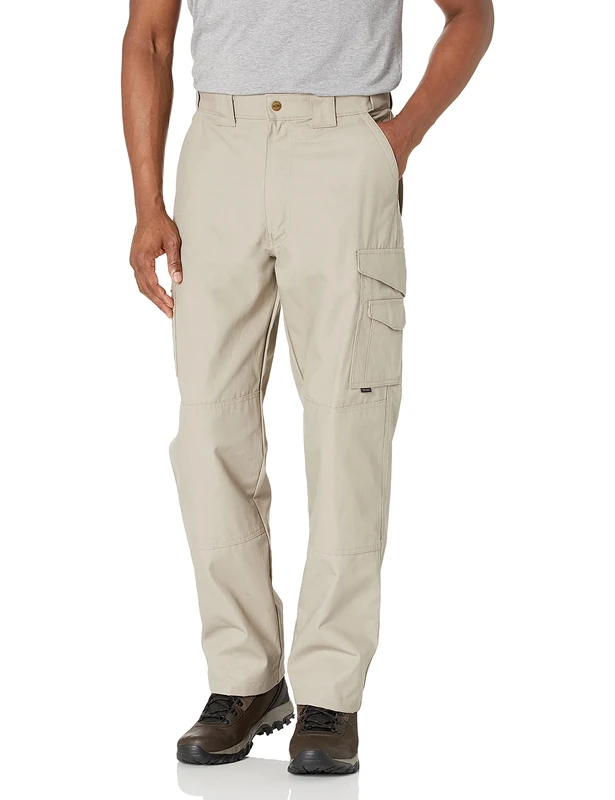 Tru-Spec Men's 24-7 Series Original Tactical Pant - Reliable Pants for Men - Ideal for Hiking, Camping, EMT, and Tactical Use - 65% Polyester, 35% Cotton - Khaki - 40W x 32L