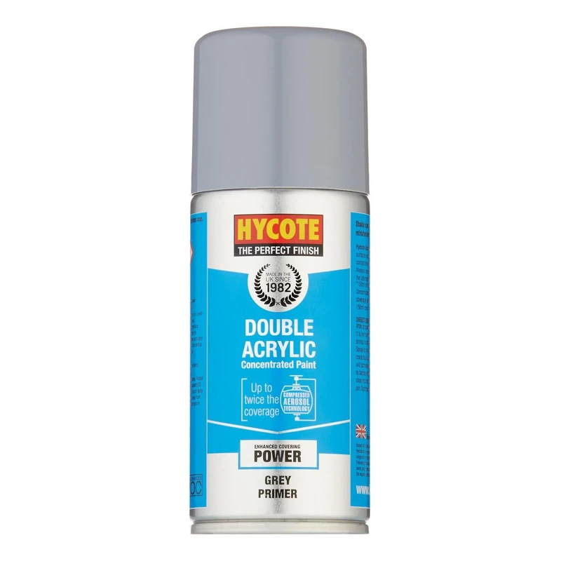 Hycote Fast Drying Aerosol Car Spray Paint, Grey Primer, 150 ml