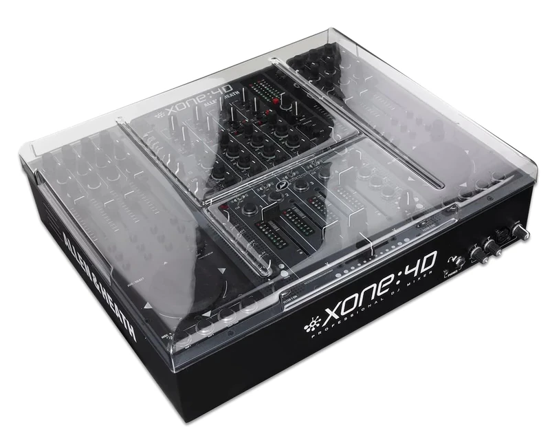 Decksaver Cover for Allen & Heath Xone 3D & 4D - Super-Durable Polycarbonate Protective lid in Smoked Clear Colour, Made in The UK - The DJs' Choice for Unbeatable Protection
