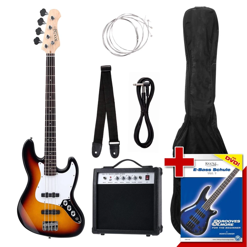 Rocktile Groover's Pack JB E-Bass Set Sunburst