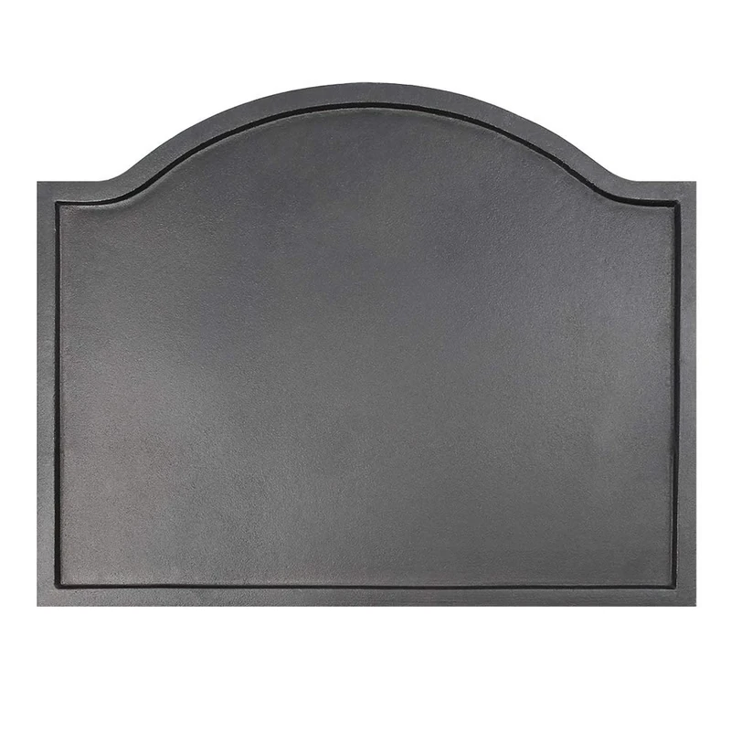 Minuteman International Cast Iron Fireplace Fireback, Plain, Black, Small